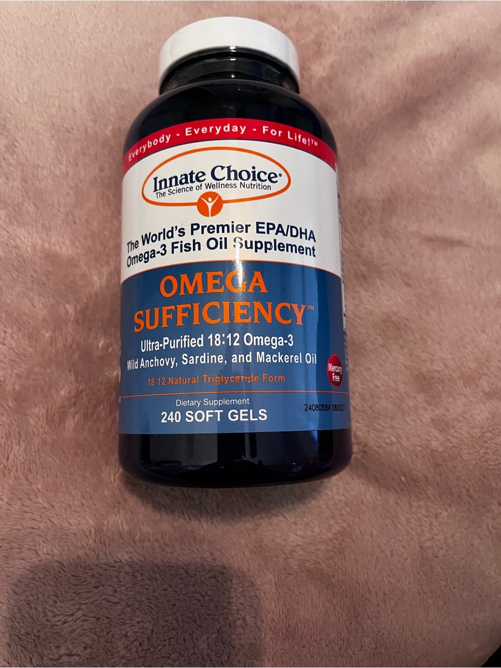 Innate Choice Omega Sufficiency Fish Oil Soft Gels Never been opened